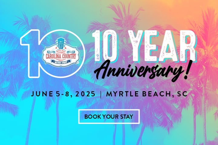 Carolina Country Music Fest 10 Year Anniversary Banner